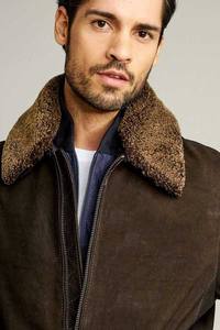 2022 hiver haute rue Style hommes décontracté Faux cuir Bomber veste grande taille épaissir chaud polaire pour l'extérieur avec fourrure - Product Image 6