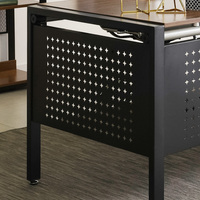 Bureau de direction de luxe Monster Furniture CEO, bureau de direction moderne avec hauteur réglable, construction en métal et en bois