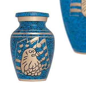 โบราณสีแกะสลักที่ระลึกขนาดเล็ก Cremtion Urn อุปกรณ์งานศพ - Product Image 4