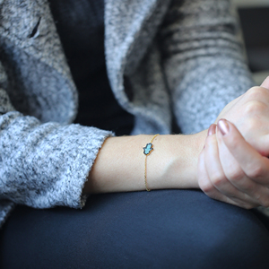 Hamsa-pulsera de plata de ley 925 con diseño de Hamsa, brazalete con Colgante de Piedra turquesa, hecho a mano - Product Image 6