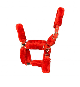 Cabestro Deportivo Clásico de Piel Sintética Roja Brillante para Caballo, Cabestro de Cuero de Acabado Fino y Duradero, Disponible en Todos los Colores - Product Image 1