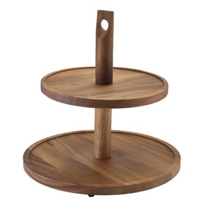 Support à gâteau pliable multifonctionnel en bois écologique fait main avec dessus arrondi – Outil à gâteau - Product Image 6