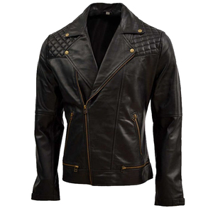 Blouson d'automne en cuir PU homme, vêtement d'extérieur Slim Fit, pour moto, usine, nouvelle collection - Product Image 1