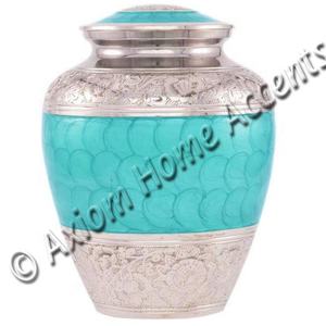 Urna de cremación de Metal para adultos, urna de cremación de latón clásica para cenizas de humanos por acentos Axiom para el hogar - Product Image 6