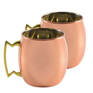 Tasse de Mule en cuivre de moscou, en verre, avec poignée, Design tendance, 1 pièce - Product Image 6
