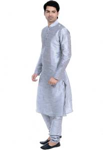 Kurta ชุดนอนผู้ชาย,ชุดนอนผ้าไหม Kurta Pajama ชุดเดรสผ้าไหมชุดแต่งงานชุดเพื่อนเจ้าสาว