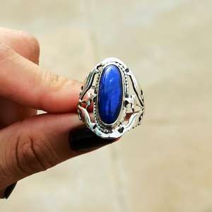 แหวนเงินแท้ 925 แบบปรับแต่งได้ งานแฮนด์เมด ดีไซน์หรูหรา ประดับพลอยลาพิส สำหรับงานแต่งงาน งานปาร์ตี้ ขายส่ง - Product Image 6