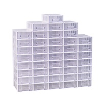 Nouvelle conception de tiroirs de rangement miniatures en plastique transparent réglables pour l'organisation de petites pièces