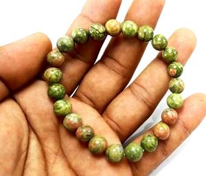 Bracelet Unakite Crystal Beads Stone Bracelet Crystal Gemstone Fashion Jewelry Men and Women Gift Energy Meditation Wholesaler - Product Image 4