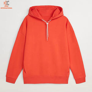 Sweat à capuche polaire d'hiver de haute qualité pour hommes 320g Vêtements décontractés à manches longues et à épaules tombantes avec col à capuche à motif solide - Product Image 4