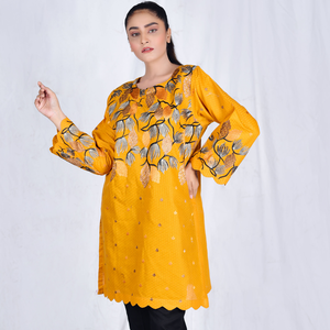 Vestido de bordado de tela de algodón para damas ropa paquistaní e India - Product Image 1