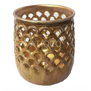 Atiqco – Nouveaux bougeoirs ronds en fer forgé de haute qualité avec motif ajouré unique, supports créatifs pour bougies chauffe-plat, pour tables - Product Image 4
