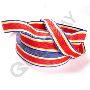 Médaille de cérémonie personnalisée rubans de moiré médaille de cérémonie rideaux ruban de médailles de marque d'eau de moiré - Product Image 1