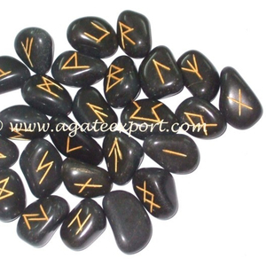 Ensembles de Rune en Agate noire | Ensembles de pierres de Rune de guérison - Product Image 1