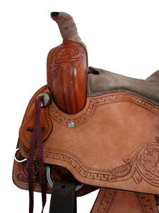 Ensemble de selle anglais de qualité supérieure Barrel Racing Western Leather Horse Tack Plusieurs tailles (14-18 ") et couleurs disponibles - Product Image 6