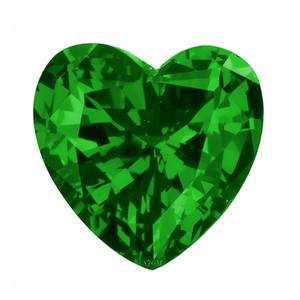 Turmalina verde natural con corte de corazón de 8mm, precio al por mayor, piedras preciosas sueltas facetadas de alta calidad, turmalina verde natural - Product Image 1