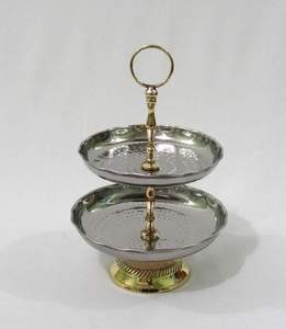 Servidor de pastel de boda redondo de borde de diseñador de acero inoxidable de calidad superior para decoración de boda soporte de pastel de pieza central de mesa - Product Image 3