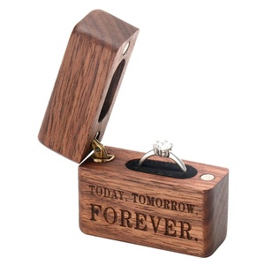 customized best selling products wholesale Portable Wooden Ring Box for Engagement or Wedding
