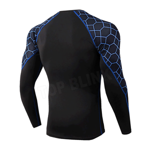 Venta caliente de los hombres de tamaño personalizado de compresión Fitness Rash Guard cómodo estilo deportivo gimnasio equipo sublimado Spandex adultos MMA uso - Product Image 2