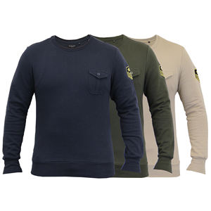 Sweat-shirt d'hiver unisexe pour adultes, pull-over en molleton à col rond avec logo personnalisé, pull-over à capuche pour hommes, polyester/coton, motif uni - Product Image 2