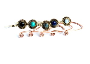 SILVER ZONE Bracelet en argent plaqué argent fait main avec pierres précieuses turquoise et motifs géométriques bohèmes pour anniversaire - Product Image 4
