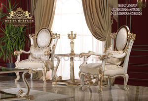 ชุดเฟอร์นิเจอร์ห้องนั่งเล่นสไตล์โมเดิร์นสีครีม ดีไซน์อิตาลี โซฟาแกะสลักด้วยมือ ขนาดสั่งทำได้ ทนทาน ทำจากไม้สัก - Product Image 4