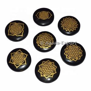 Juegos de Piedras de los 7 Chakras |   Conjuntos de Chakras Indios al por Mayor |   Juego de Decoración para el Hogar con Temática de Amor Feng Shui Hecho a Mano con Piedras Preciosas de Ágata - Product Image 1