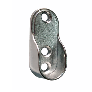 Zinc Alloy Oval Rod Socket Elegant Wardrobe Bracket - Product Image 2