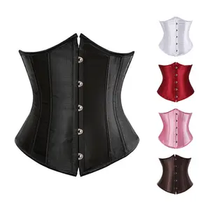 SEXY Gothic Underbust Corset And Waist Cincher Bustiers Top Workout Shape Body Belt Plus Size Lingerie