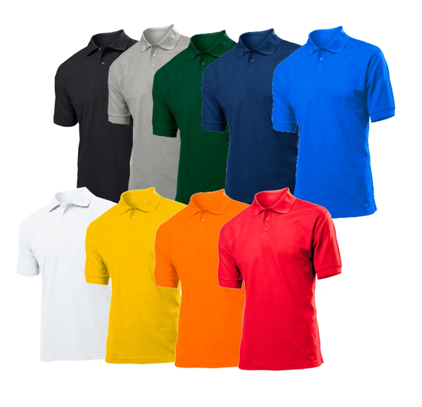 100% Cotton Casual Men's work Polo Short Sleeve made by Bongiorno utility