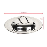 Verstellbarer Lebensmittelechter Umweltfreundlicher Edelstahl Universal-Topfdeckel Passend für 8-12 Zoll Töpfe Pfannen Belüftet Dampfkontrolle Spülmaschinenfest
