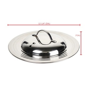 Tapa universal ajustable de acero inoxidable para sartenes y ollas de 8 a 12 pulgadas, con control de vapor ventilado, apta para lavavajillas - Product Image 2