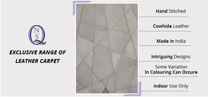 Elegant Modern Leather <b>Christmas</b> Design Hand Stitched Carpet Floor Rug for Adult Office or Indian Living Room QNS Manufacturing - Product Image 2