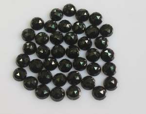100% Cabujón de corte de rosa de espinela negra Natural 6mm IGI Piedra preciosa certificada Vivaaz Gems Tratamiento térmico Calibrado Óptico Especial - Product Image 1
