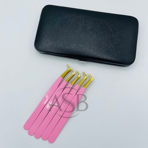 แหนบขนตาสแตนเลสแบบมืออาชีพปลายแหลมเครื่องมือความงามที่ใช้ทดสอบอย่างยั่งยืนแหนบขนตาสำหรับบูต - Product Image 6