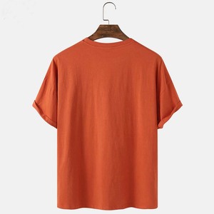 Wholesale Custom Design Men's <b>Tshirt</b> 100% Cotton and <b>Polyester</b> Casual O-Neck with Digital Printing Two-Color Print - Product Image 5