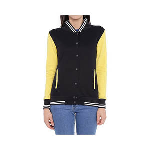 Chaqueta universitaria con letras de béisbol para hombre o mujer personalizada al por mayor estilo liso con material de relleno de algodón - Product Image 1
