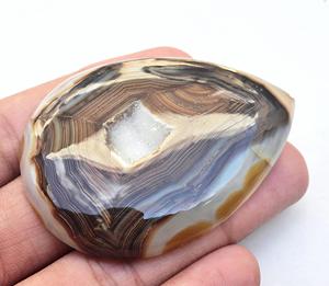 บอตสวานาอาเกต Geode Druzy เพชรพลอยสำหรับทำเครื่องประดับขายส่งที่ไม่ซ้ำกันโมราบอตสวานาหลวมอัญมณี Druzy - Product Image 6