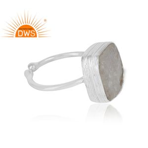 925ปรับเงินสเตอร์ลิงธรรมชาติสายรุ้งดวงจันทร์หินพลอยซ้อนแหวนสำหรับผู้หญิงเครื่องประดับผู้ผลิต - Product Image 3