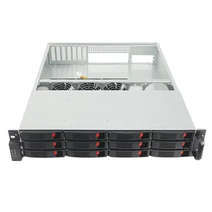 2U rackmount 12 bays Server Chassis 19" hot-swap micro-atx SGCC case 12 bay server case 2u rackmount chassis