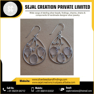 Bulk Export <b>Cute</b> Trendy 925 Silver Stud <b>Earrings</b> with Gemstones Featuring Zircon Agate Diamond for Girls Perfect Wedding Gifts - Product Image 2