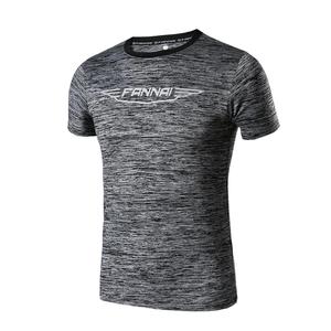 T-shirt de sport respirant à col montant en coton 100% imprimé, design tendance 2021, séchage rapide - Product Image 4