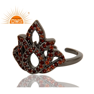 โบราณมงกุฎรูปร่าง925เงินสเตอร์ลิงแหวนปรับเครื่องประดับอย่างมากโกเมนแหวนพลอยขายส่ง - Product Image 3