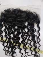 Extensions de cheveux vierges Remy d'Inde du Sud, provenant d'un seul donneur, bouclés profonds, frontal 13x6, 100% cuticules alignées, cheveux bruts, sans perte, sans nœuds