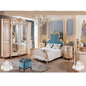 Elegante Juego de Muebles de Dormitorio Estilo Princesa Blanca, Juego de Muebles de Dormitorio Estilo Clásico Princesa, Juego de Dormitorio King Size Estilo Francés - Product Image 1
