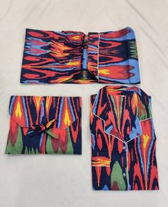 Ikat Pj-Conjunto de Pijama largo para mujer, de algodón indio, estampado múltiple - Product Image 5