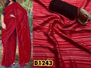 Nuevo aspecto atractivo Ropa de fiesta Saree con blusa Pieza Señoras Mujeres Use Sari Precio bajo barato Venta al por mayor Ropa Surat - Product Image 2