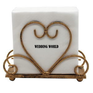 Porte-serviettes en métal doré de grande taille, distributeur de mouchoirs de Table de grande taille, design Unique, porte-serviettes traditionnel Vintage - Product Image 2