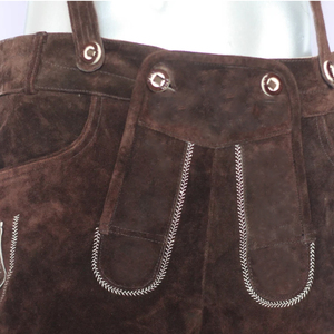 <b>Brown</b> Color Deer Skin Made Customized Lederhosen <b>Shorts</b> With Customized <b>Shorts</b> With OEM ODM Service - Product Image 3