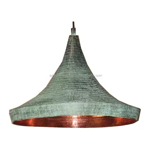 Metalen Koperen Gehamerde Hanglamp Huis Decoratief Voor Slaapkamer Piramide Design Decoratieve Hotel Hanglamp